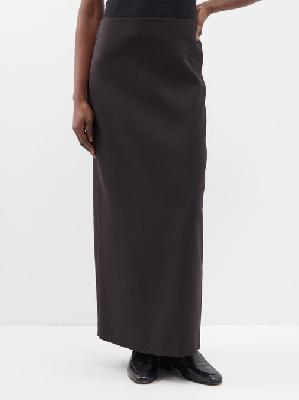 The Row - Bartelle Wool Maxi Skirt - Womens - Brown - 10 US