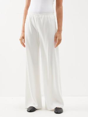 The Row - Gala Double-cady Wide-leg Trousers - Womens - Cream - L