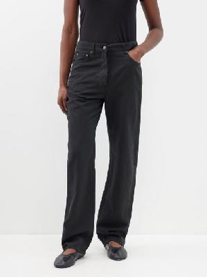 The Row - Borjis Garment-dyed Cotton-blend Jeans - Womens - Black - 0 US