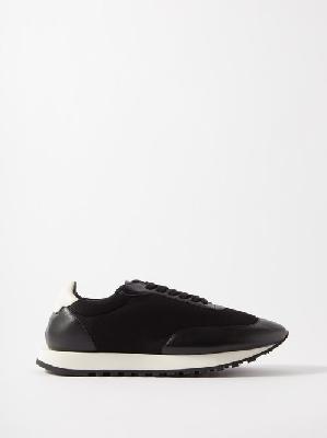 The Row - Owen Leather And Canvas Trainers - Womens - Black - 35 EU/IT