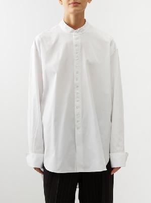 The Row - Ridla Stand-collar Oversized Cotton-poplin Shirt - Womens - White - L