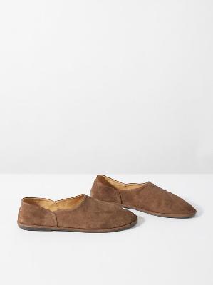 The Row - Suede Slip-on Loafers - Mens - Brown - 43 EU