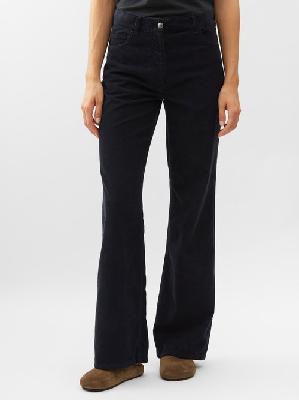 The Row - Dan Cotton-blend Corduroy Straight-leg Trousers - Womens - Navy - 4 US