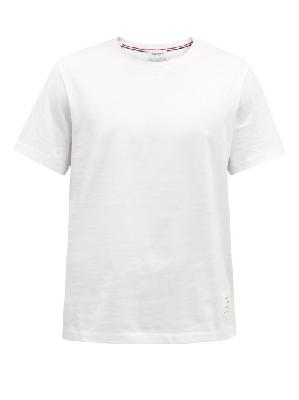 Thom Browne - Slit-hem Cotton-jersey T-shirt - Mens - White - 00