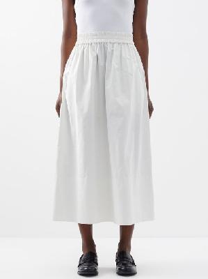 Tibi - Elasticated-waist Nylon Skirt - Womens - White - S