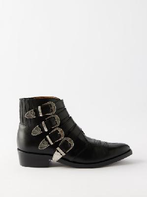 Toga Virilis - Concho-embellished Leather Boots - Mens - Black - 39 EU
