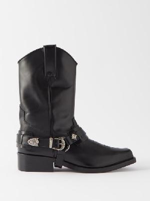 Toga Virilis - Harness Concho-embellished Leather Boots - Mens - Black - 39 EU