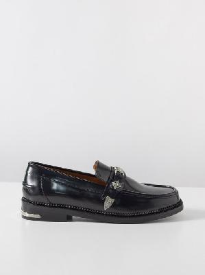 Toga Virilis - Polido Metal-insert Leather Loafers - Mens - Black - 39 EU