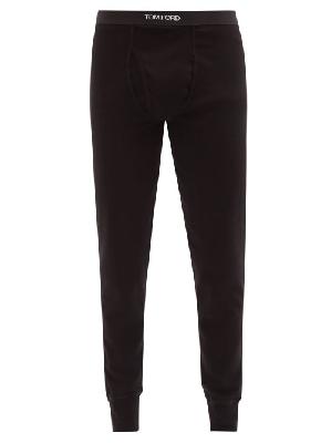 Tom Ford - Logo-jacquard Cotton-blend Jersey Thermal Leggings - Mens - Black - XS