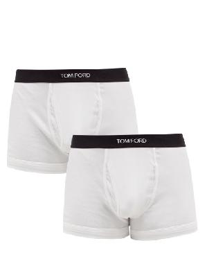 Tom Ford - Pack Of Two Cotton-blend Jersey Boxer Briefs - Mens - White - S