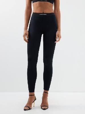 Tom Ford - Signature Logo Jersey-knit Leggings - Womens - Black - M