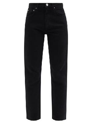 Toteme - Twisted-seam Cropped Jeans - Womens - Black - 24