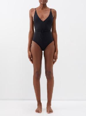 Toteme - Briaded-belt Swimsuit - Womens - Black - L