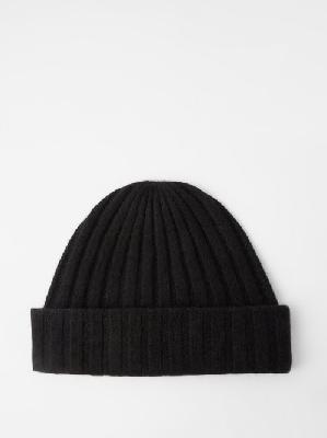 Toteme - Ribbed Cashmere Beanie - Womens - Black - ONE SIZE