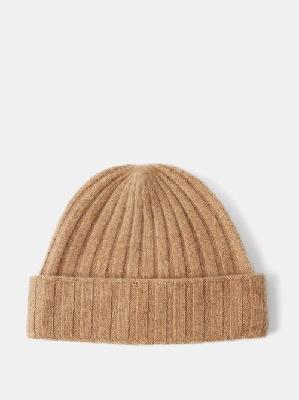 Toteme - Ribbed Cashmere Beanie - Womens - Camel - ONE SIZE