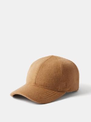 Toteme - Logo-embroidered Wool-blend Baseball Cap - Womens - Camel - ONE SIZE