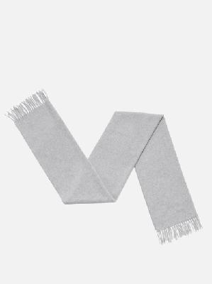 Toteme - Wool Fringed Scarf - Womens - Light Grey - ONE SIZE