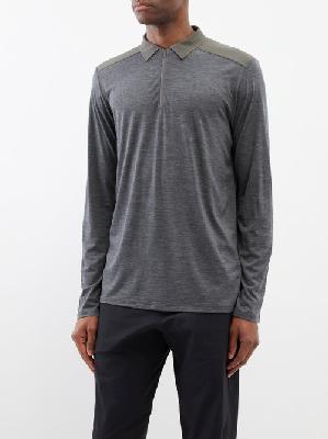 Veilance - Frame Merino-blend Long-sleeved Polo Shirt - Mens - Grey - S