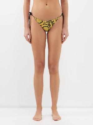 Versace - Baroque-print Bikini Briefs - Womens - 01bk - 2