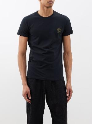 Versace - Pack Of Two Logo-print Cotton-blend Pyjama Tops - Mens - Black - 5