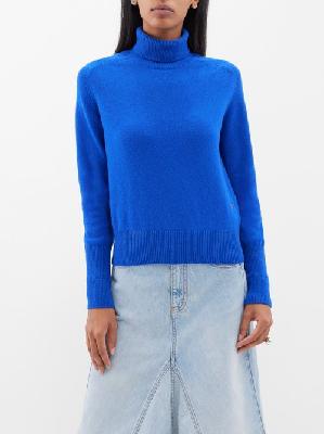 Victoria Beckham - Wool Roll-neck Sweater - Womens - Blue - XL