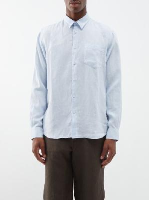 Vilebrequin - Caroubis Garment-dyed Linen Shirt - Mens - Light Blue - 3XL