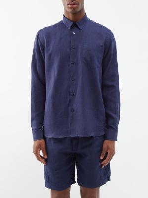 Vilebrequin - Caroubis Linen Shirt - Mens - Navy - L