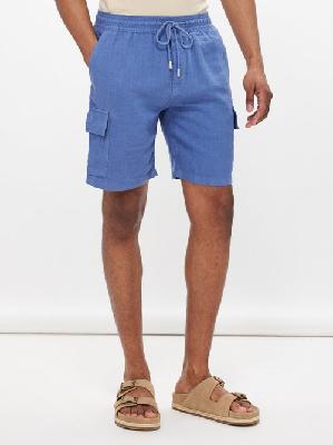 Vilebrequin - Flap-pocket Linen Shorts - Mens - Blue - M
