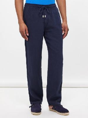 Vilebrequin - Pacha Drawstring-waist Linen Trousers - Mens - Navy - L