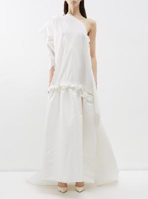 Vivienne Westwood - Luna Adjustable-hem Recycled-taffeta Gown - Womens - Ivory - 12 UK