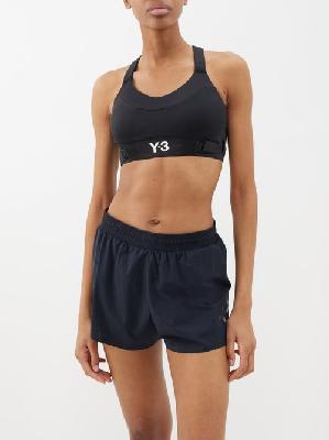 Y-3 - Logo-print Sports Bra - Womens - Black - S