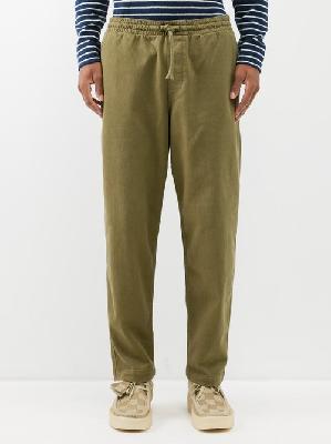 YMC - Alva Drawstring Organic-cotton Trousers - Mens - Khaki - L