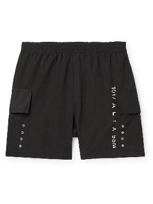1017 ALYX 9SM - Wide-Leg Mid-Length Logo-Print Cargo Swim Shorts