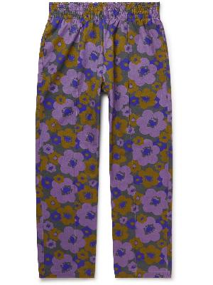 Acne Studios - Straight-Leg Floral-Print Organic Cotton-Voile Trousers