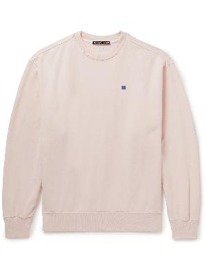 Acne Studios - Logo-Appliquéd Garment-Dyed Cotton-Jersey Sweatshirt