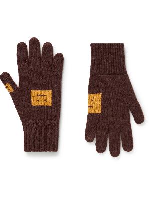 Acne Studios - Logo-Intarsia Wool-Blend Gloves