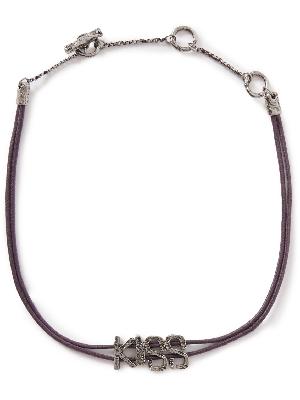 Acne Studios - Kiss Silver-Tone and Cord Necklace