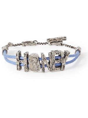 Acne Studios - Honey Silver-Tone and Cord Bracelet - Men - Blue - one size