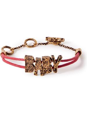 Acne Studios - Baby Gold-Tone and Cord Bracelet - Men - Red - one size