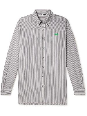 Acne Studios - Oversized Logo-Embroidered Striped Lyocell Shirt