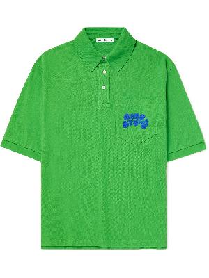 Acne Studios - Exgo Ric Rac-Trimmed Cotton-Jersey Polo Shirt