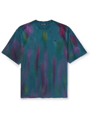 Acne Studios - Logo-Appliquéd Garment-Dyed Cotton-Jersey T-Shirt