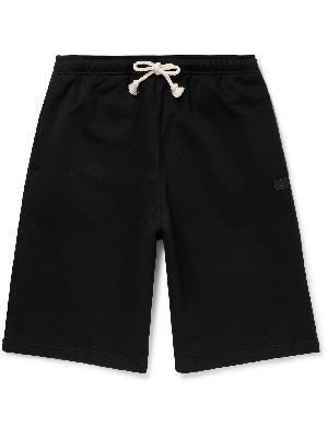Acne Studios - Wide-Leg Logo-Appliquéd Cotton-Jersey Drawstring Shorts