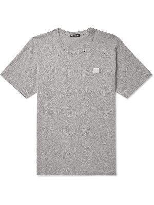 Acne Studios - Nash Logo-Appliquéd Mélange Cotton-Jersey T-Shirt