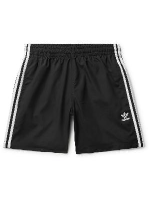 adidas Originals - Mid-Length Striped Primegreen Swim Shorts