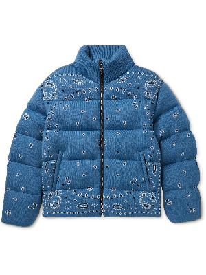 Alanui - Quilted Bandana-Jacquard Wool Down Jacket