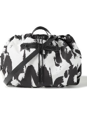 Alexander McQueen - Leather-Trimmed Logo-Print Satin Tote Bag