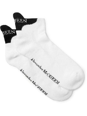 Alexander McQueen - Logo-Jacquard Cotton-Blend Socks - Men - White - one size