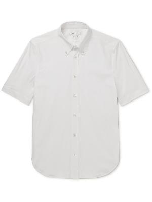 Alexander McQueen - Brad Pitt Button-Down Collar Cotton-Blend Poplin Shirt