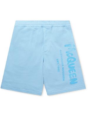 Alexander McQueen - Straight-Leg Logo-Print Cotton-Jersey Shorts